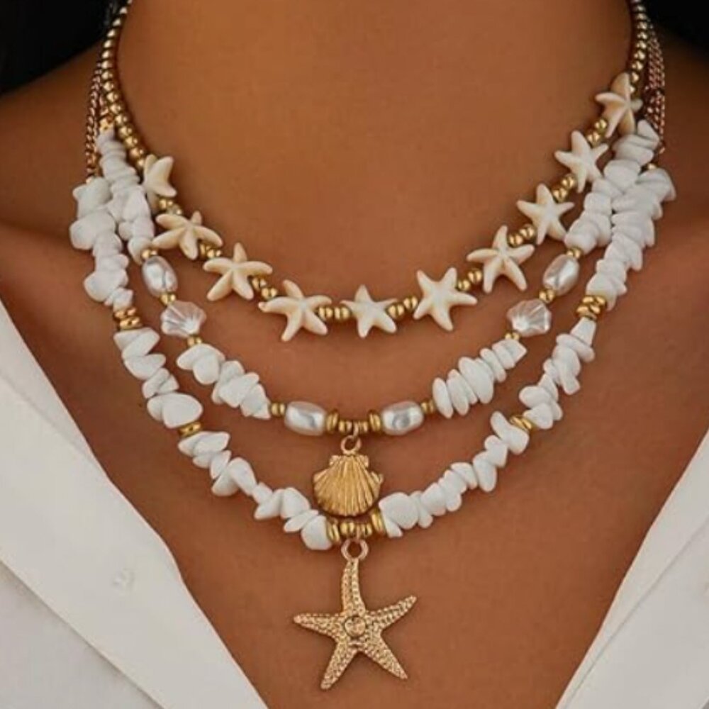 Ocean-Inspired Beach Charm Necklace